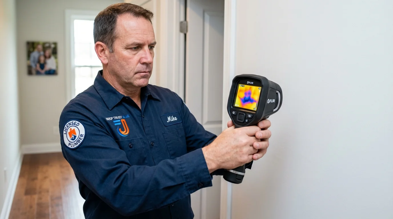 Thermal imaging leak detection by Johns Plumbing LLC in Danby